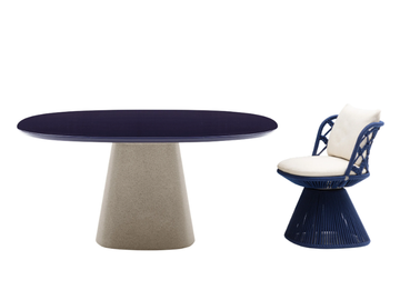 ALLURE O' OUTDOOR - Garden table with cement base and cement/stoneware top by B&B Italia Outdoor - view 3